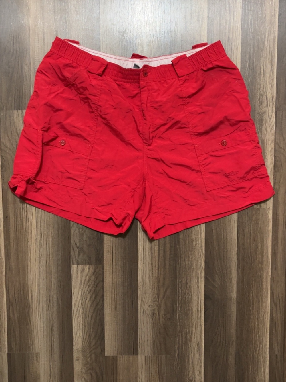 AFTCO Fishing Cargo Mens XL Red Shorts